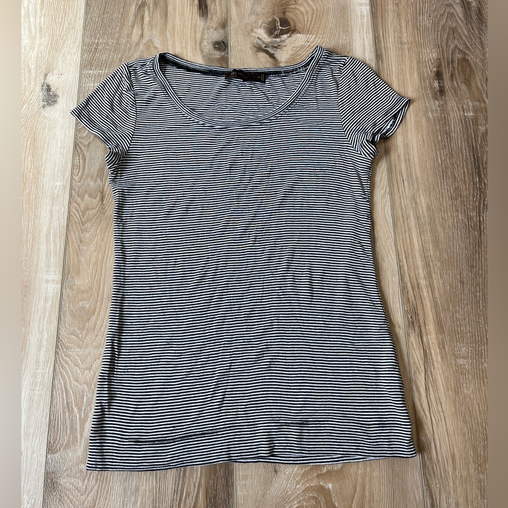 The Limited Black and White Striped Tee